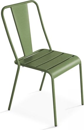 Oviala Silla de jardín de metal verde cactus