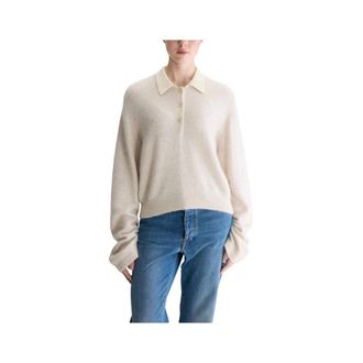 Bellerose Tops, Dames, Beige, XS, Wol, Dusto Polo