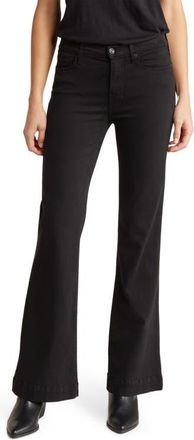 7 For All Mankind Dojo Tailorless Wide Leg Jeans in Black at Nordstrom, Size 23