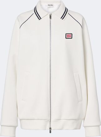 Miu Miu Cotton piqu&eacute; blouson jacket