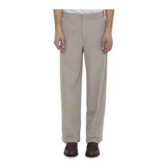 Dior Broeken, Heren, Beige, L, Katoen, Tailored Broeken