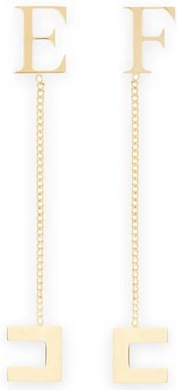 Elisabetta Franchi Chain Earrings With Logo