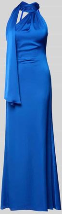 Troyden Collection Neckholder-Abendkleid mit Schal in Royal, Gr&ouml;&szlig;e 32