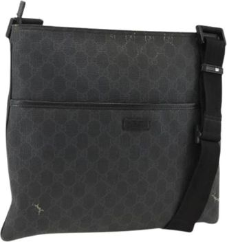 Gucci Pre-owned Cross Body Bags, female, Black, Size: ONE SIZE Pre-owned Vintage Canvas Shoulder Bag