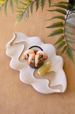 Kalalou Ceramic Clam Platter