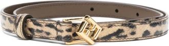 Fendi FF Diamonds Belt - Dames - Riemen - Bruin - 85 CM - Leer - Accessoires