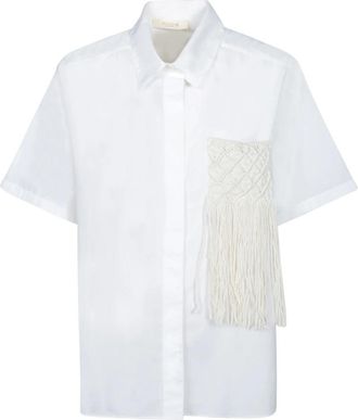 Incotex Witte T-shirt & Polo Dameskleding - Dames - Overhemden - Wit - L - Overhemden