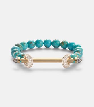 Ananya Chakra 18kt gold bracelet with gemstones