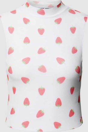 Review Mesh Top mit STAR Print in Weiss, Gr&ouml;&szlig;e XL