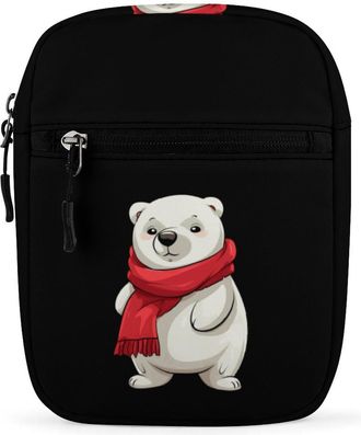Generic Cute Polar Bear Crossbody Bag Adjustable Satchel Cute Shoulder Bag Lightweight Sling Bags