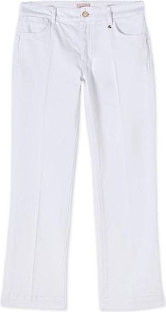 Oltre Katoenen Keperbroek - Dames - Regular Fit Jeans - Wit - 4XL - Katoen - Jeans
