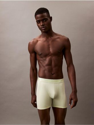 Calvin Klein Mens Microfiber Tech Boxer Brief - Green - XL