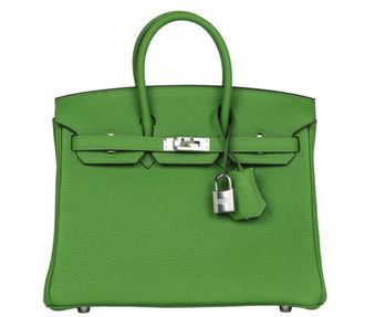 Herm&egrave;s Togo Vert Yucca 25cms Birkin Gold Hardware