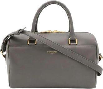 Saint Laurent Pre-owned Vintage Schoudertas - Dames - Vintage Handtas - Grijs - ONE Size - Leer - Vintage