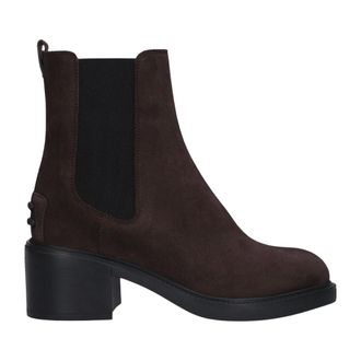 Tod's Gomma T60 73l Tronchetto Elast. - Dames - Schoenen - Bruin - Maat: 39 EU Su&egrave;de