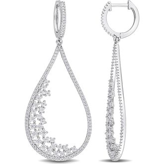 Delmar Dew Lab Grown Moissanite Drop Earrings in Silver at Nordstrom Rack