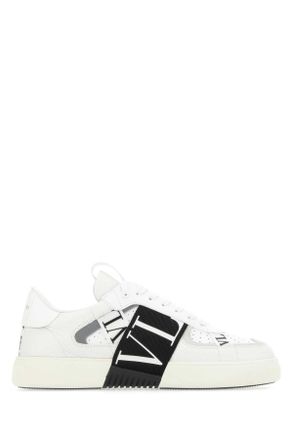 Valentino Garavani Color-Block Calf Leather Sneaker - White