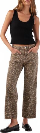Amo Billie Wide Straight-Leg Jeans In Leopard