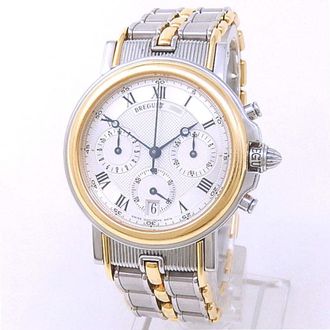Breguet Pre-owned Breguet Marine Chronograph Automatic Silver Dial Mens Watch 3460