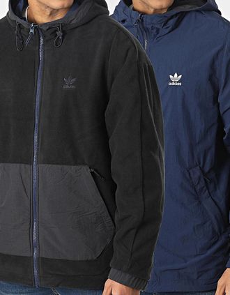 adidas Mens Adidas Originals Lock Up Reversible Jacket - Navy/Black - Size: Regular/36