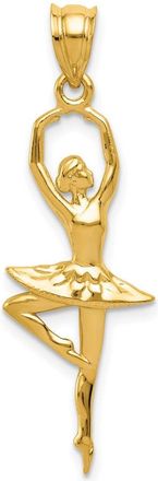 Diamond2Deal 14k Yellow Gold Polished Large Ballerina Pendant