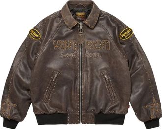 SUPREME FW25 Vanson Leathers b.b. Simon Jacket Brown SUP-FW25-018-BRWN