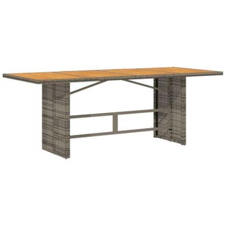vidaXL Vidaxl - Tavolo Giardino Piano Legno Acacia Grigio 190x80x74 Polyrattan