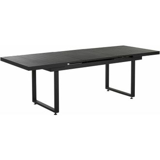 Beliani Beliani - Tavolo da giardino allungabile metallo nero 180/240 x 90 cm Valcanetto