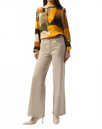 Joseph Ribkoff Abstract Print Long Sleeves Tunic Top In Black/multi