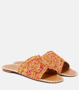 Robert Clergerie Ineni raffia slides