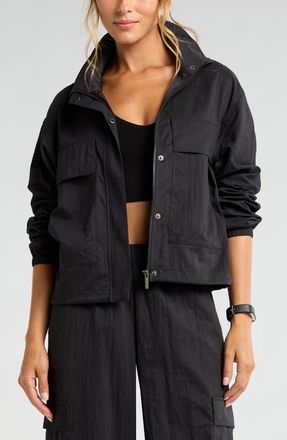 Zella Boundless Utility Jacket in Black at Nordstrom, Size X-Small