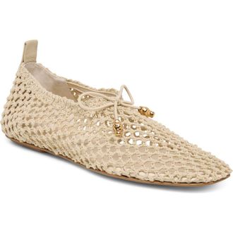 Dolce Vita Kaylyn Mesh Flat in Oatmeal Crochet at Nordstrom, Size 8.5