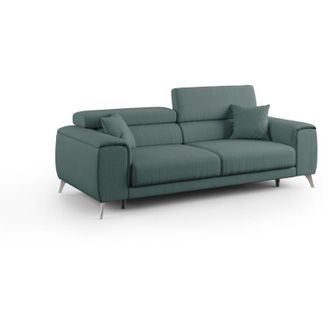 Divani.Store Divani.store - Fusion Divano con sedute allungabili in tessuto smacchiabile T05 215 cm verde