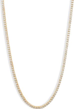 SHYMI Classic Tennis Necklace in Gold/White at Nordstrom, Size 16