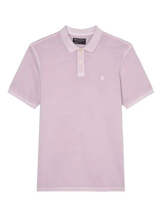 Marc O'Polo logo-embroidered polo shirt - men - Cotton - S - Purple