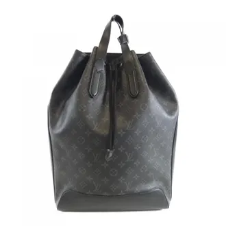 Louis Vuitton Black Coated Canvas Backpack (Pre-Owned)