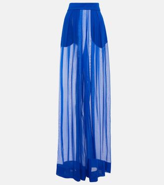 LaQuan Smith Pantaloni in seta a vita alta