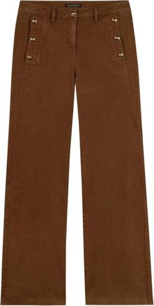 Luisa Cerano Wide Jeans - Dames - Loose Fit Jeans - Bruin - S - Katoen - Jeans