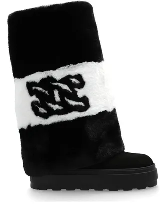 Casadei Laarzen met geborduurd logo - Zwart