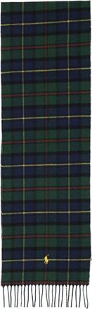 Polo Ralph Lauren Multicolour Tartan Plaid Fringed Scarf
