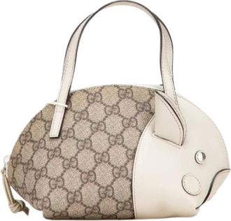 Gucci Pre-owned Mini Bags, female, Beige, Size: ONE SIZE Pre-owned GG Supreme ZOO Mini Handbag