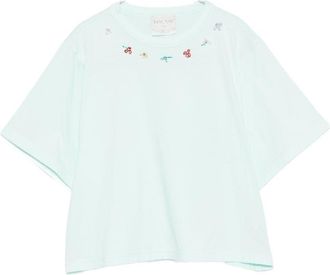 Forte_Forte besticktes Baumwoll-T-Shirt