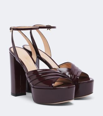Gianvito Rossi Sandalias con plataforma de piel