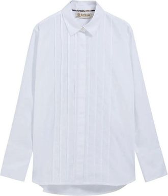 Barbour Overhemden, Dames, Wit, M, Katoen, Adaline Shirt