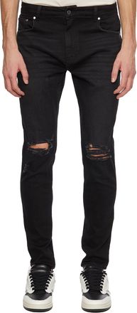 Represent Mens Denim Destroyer Jeans - Black Cotton - Size 36 (Waist)