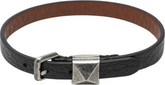 Valentino Garavani Rockstud Armband - Heren - Riemen - Zwart - ONE Size - Leer - Accessoires