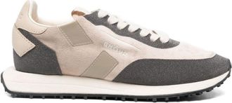Ghoud Low-Profile Beige Sneakers With Dark Grey Panels