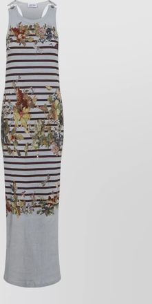 Jean Paul Gaultier cotton sleeveless striped maxi dress