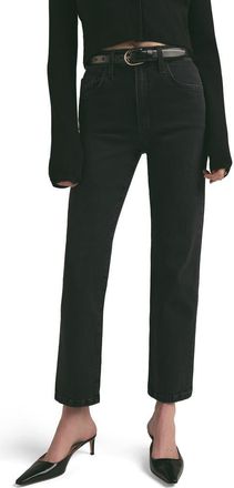 Favorite Daughter The Morgan Shortie High Waist Straight Leg Jeans in Boulder at Nordstrom, Size 27P