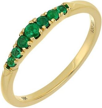 Bony Levy El Mar 18K 0.26 Ct. Tw. 7 Emerald Stackable Ring